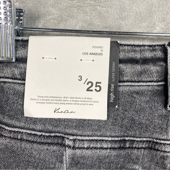 NEW Kancan High Rise Super Skinny Grey Jean Size 3 / 25 - Picture 6 of 8